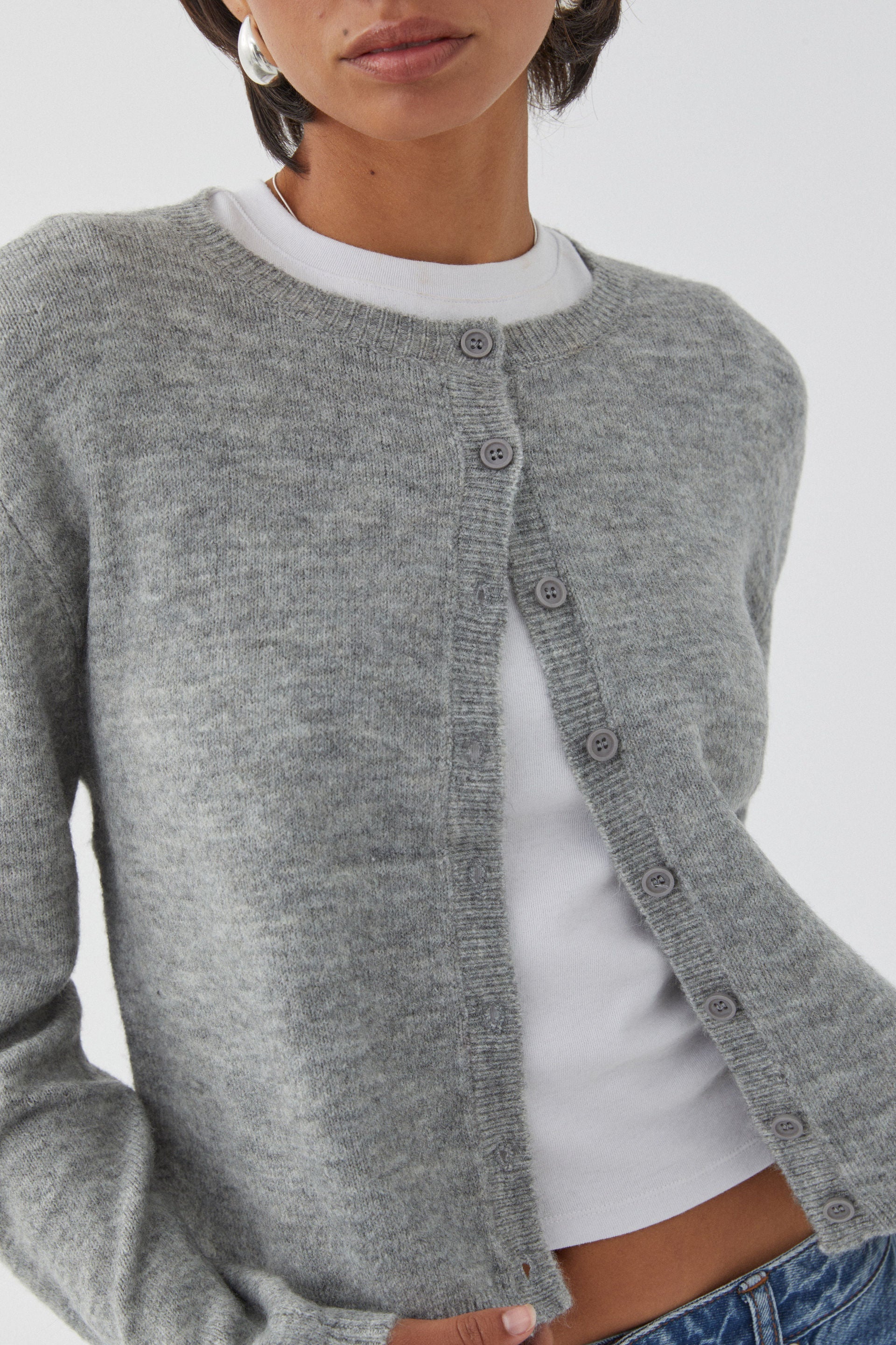 GR | Colorful solid-color women's cardigan