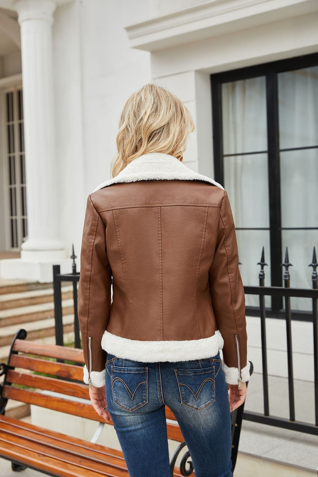 GR | Winterlederjacke mit Fleece-Futter