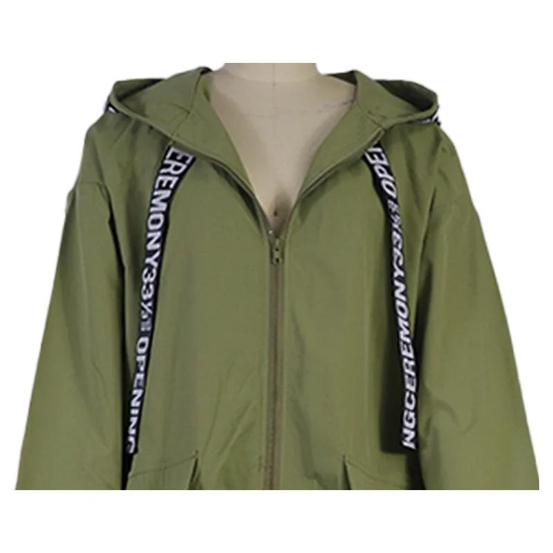 GR | Casual women's trench coat with graphic details and front pockets
