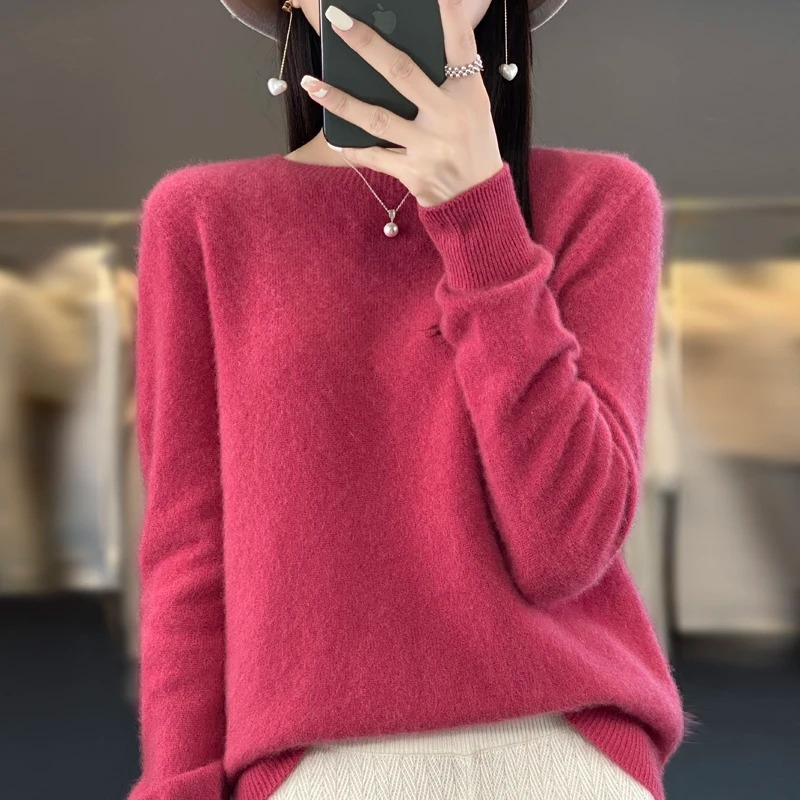 GR | Cashmere Pullover Damen Stilvoller Rundhals, Weich & Komfortabel