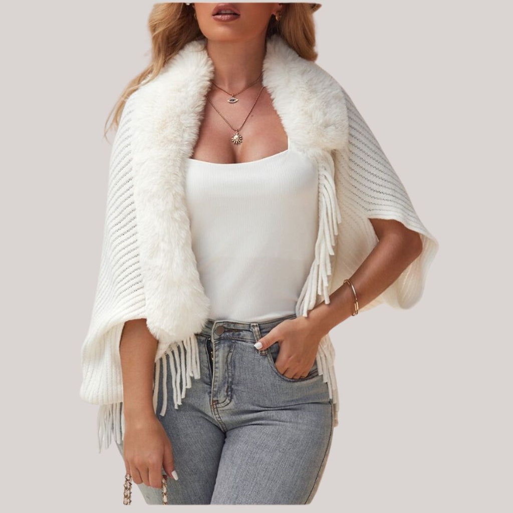 GR | Kragen Schal Poncho Strickjacke