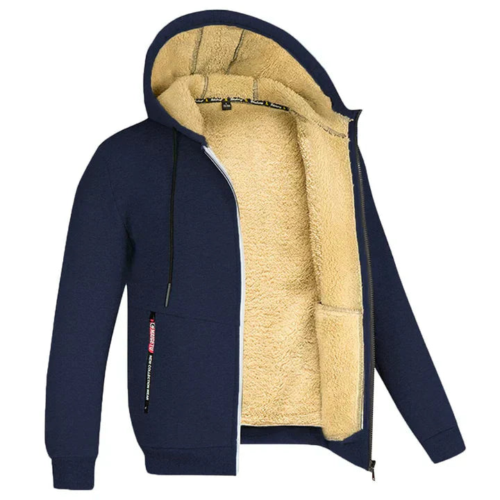GR | Fleece-lined zip hoodie