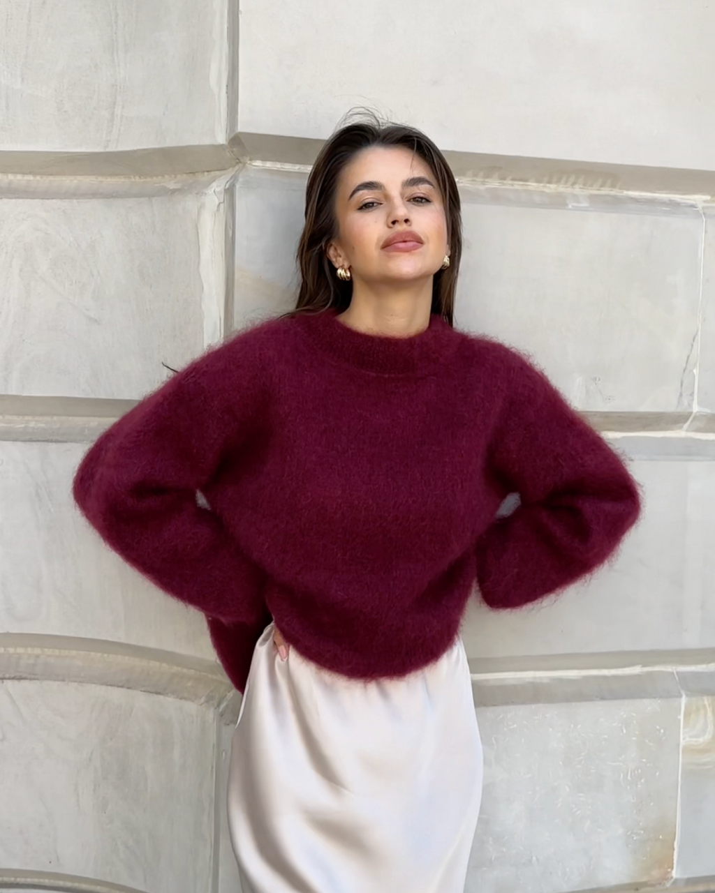 GR | Mohair blend pullover with round neck