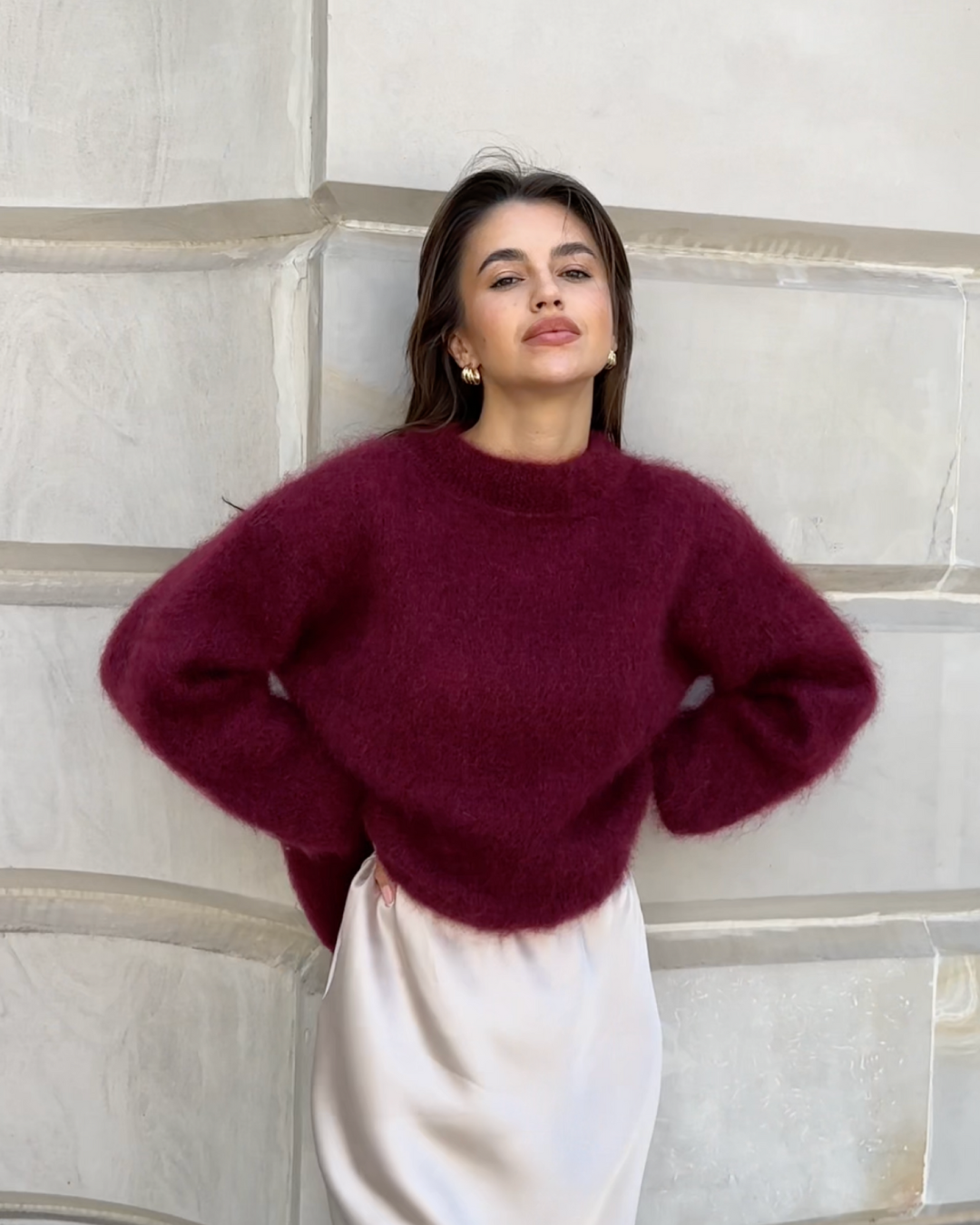 GR | Mohair blend pullover with round neck