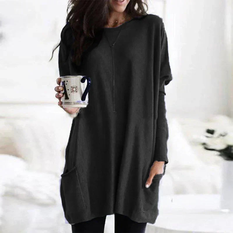 GR - Women's Oversized Tunic Sweater for Relaxed Comfort