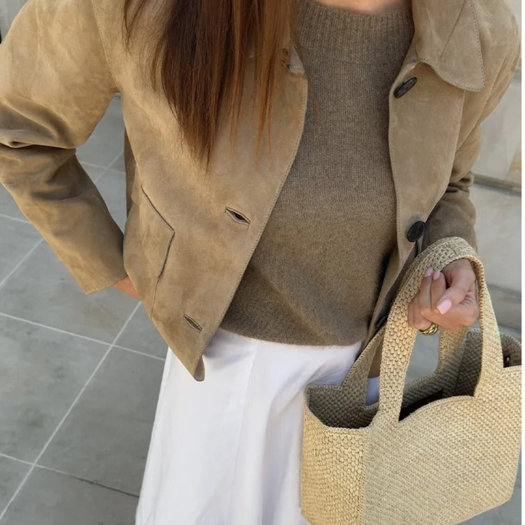 GR | Beige leather jacket