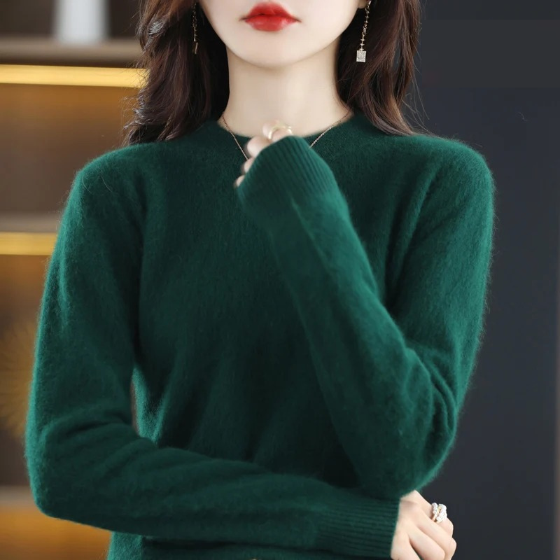 GR | Women's Cashmere Sweater, Luxurious Round Neck, Soft & Fashionable
