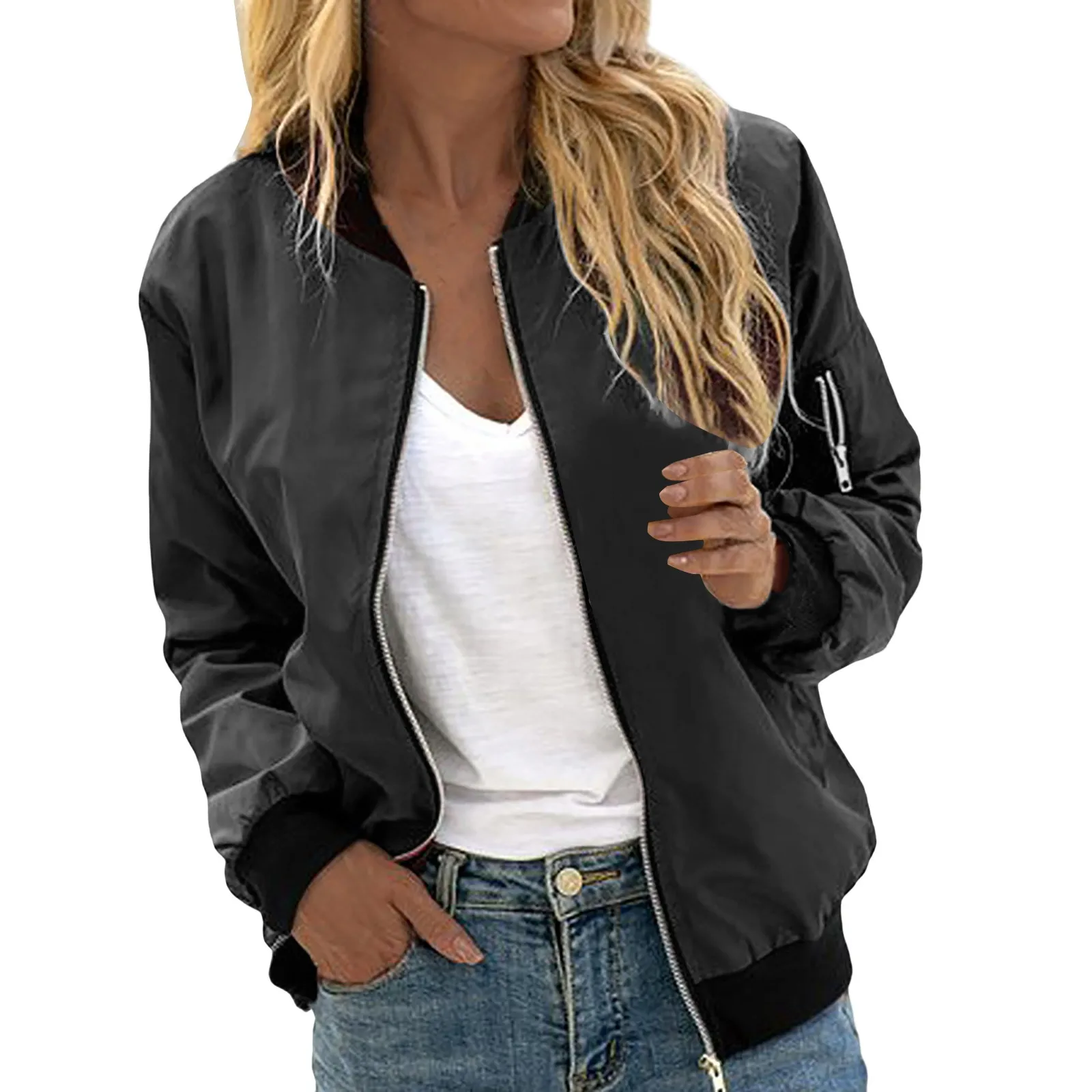 GR | Classic Casual Bomber Jacket Women's