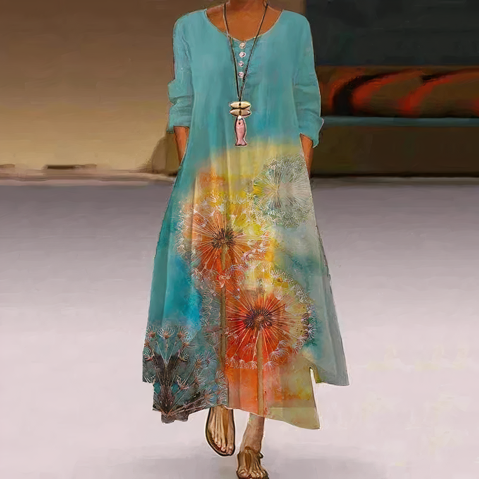 GR | Elegantes Mode Baumwollkleid