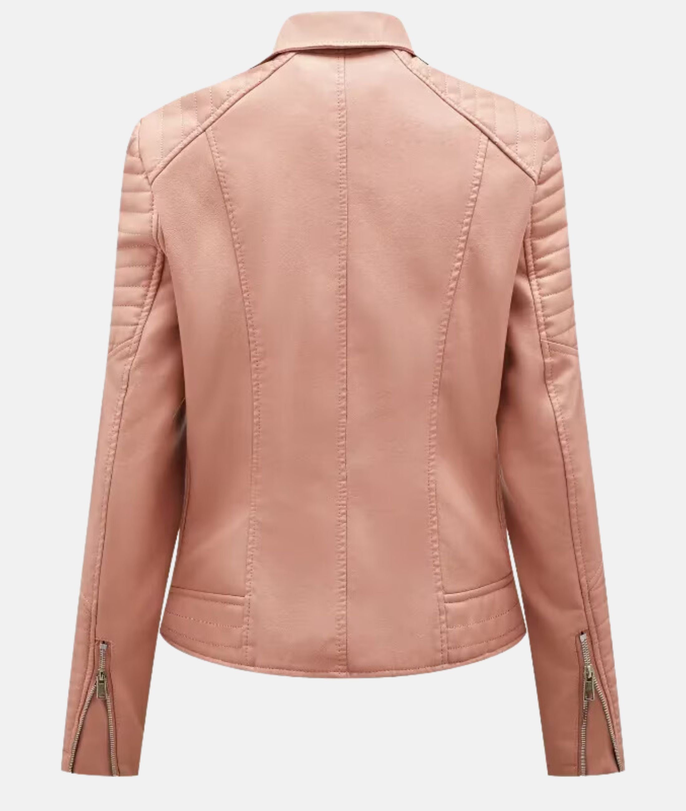 GR | Women's leather jacket without hood - Stylish biker jacket