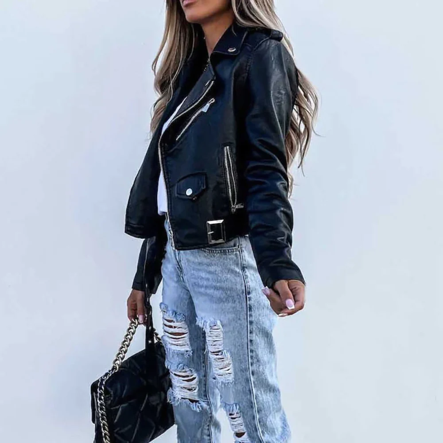 GR | Women's Biker Leather Jacket