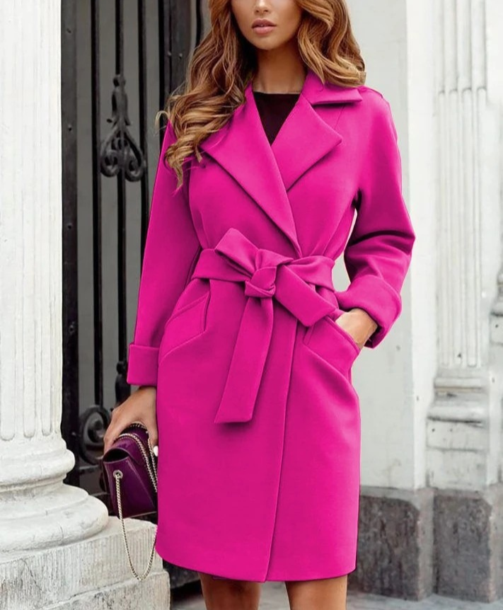 GR | Stylish trench coat with belt
