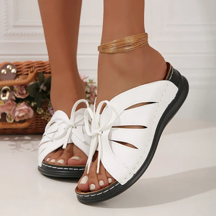 GR - Fashionable orthopedic women's lace-up sandals with soft sole