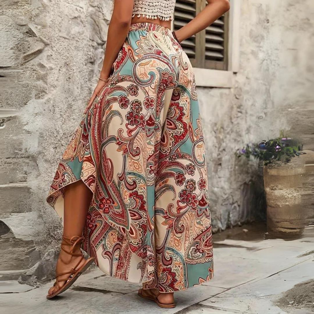 GR | Boho paisley wide-leg trousers