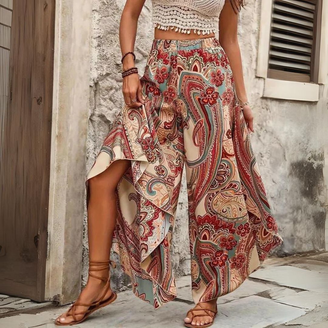 GR | Boho paisley wide-leg trousers