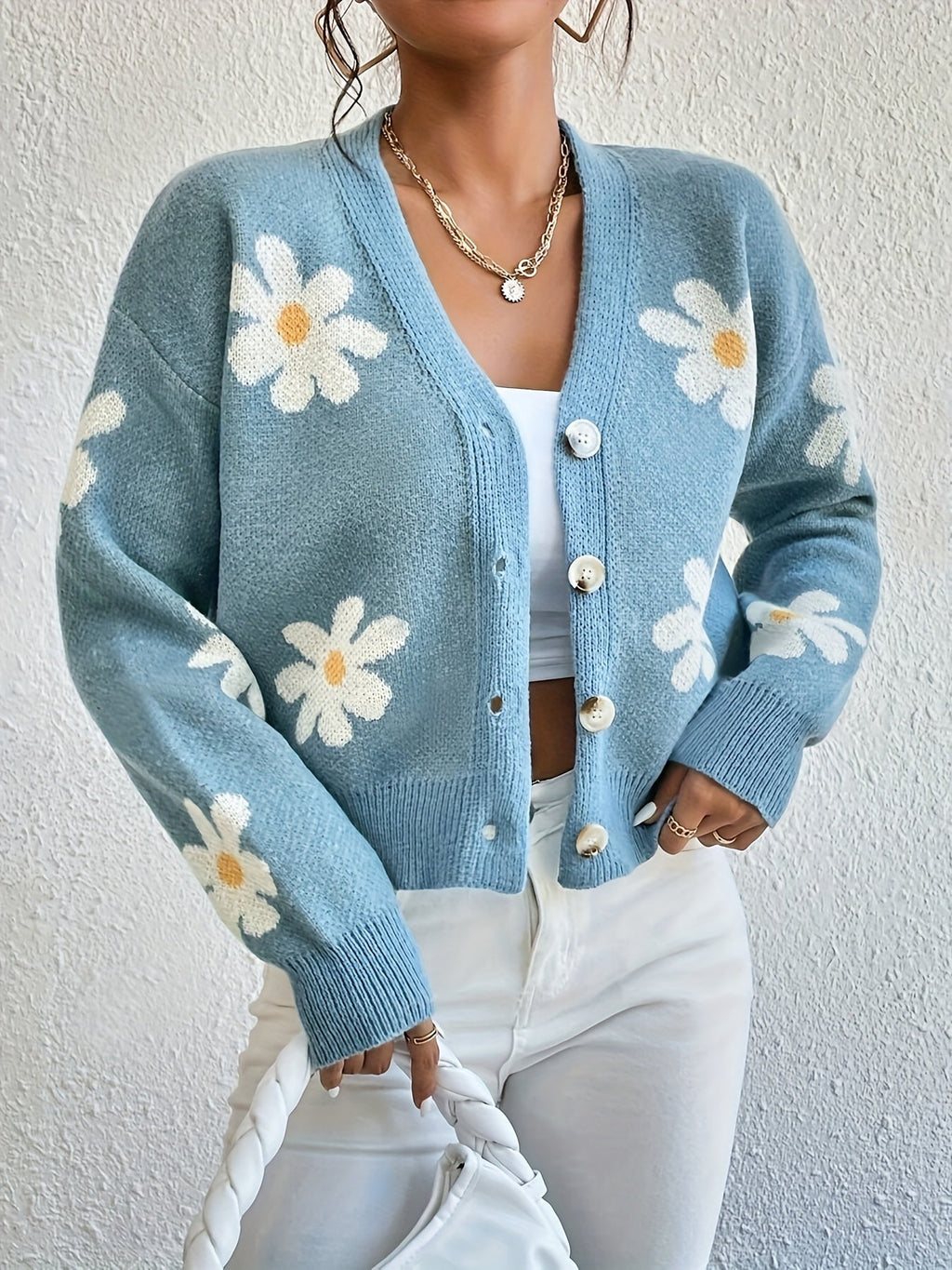 GR | mit Blumenmuster und langen Ärmeln Für Frauen