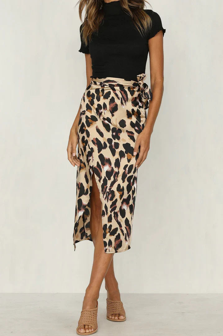 GR | Eleganter Rock mit Leopardenmuster
