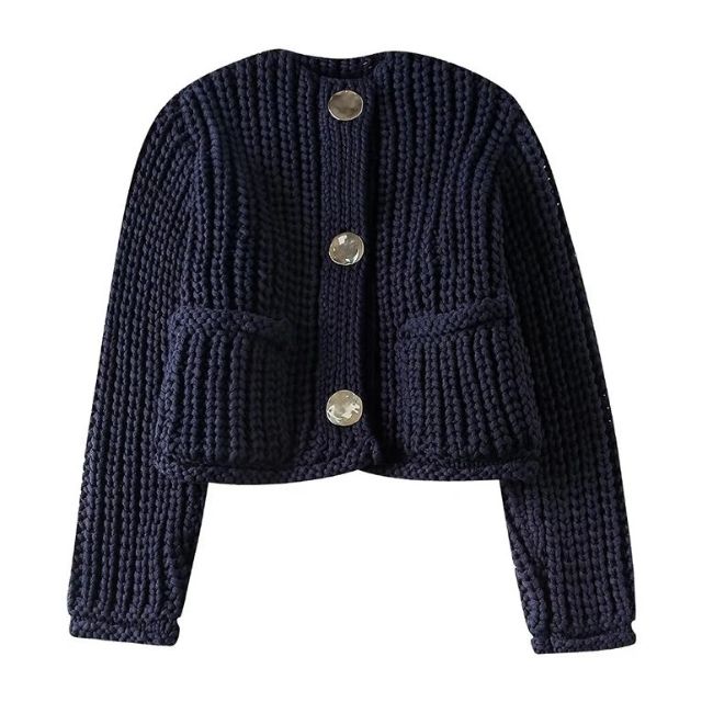 GR | Chunky knit cardigan with large buttons