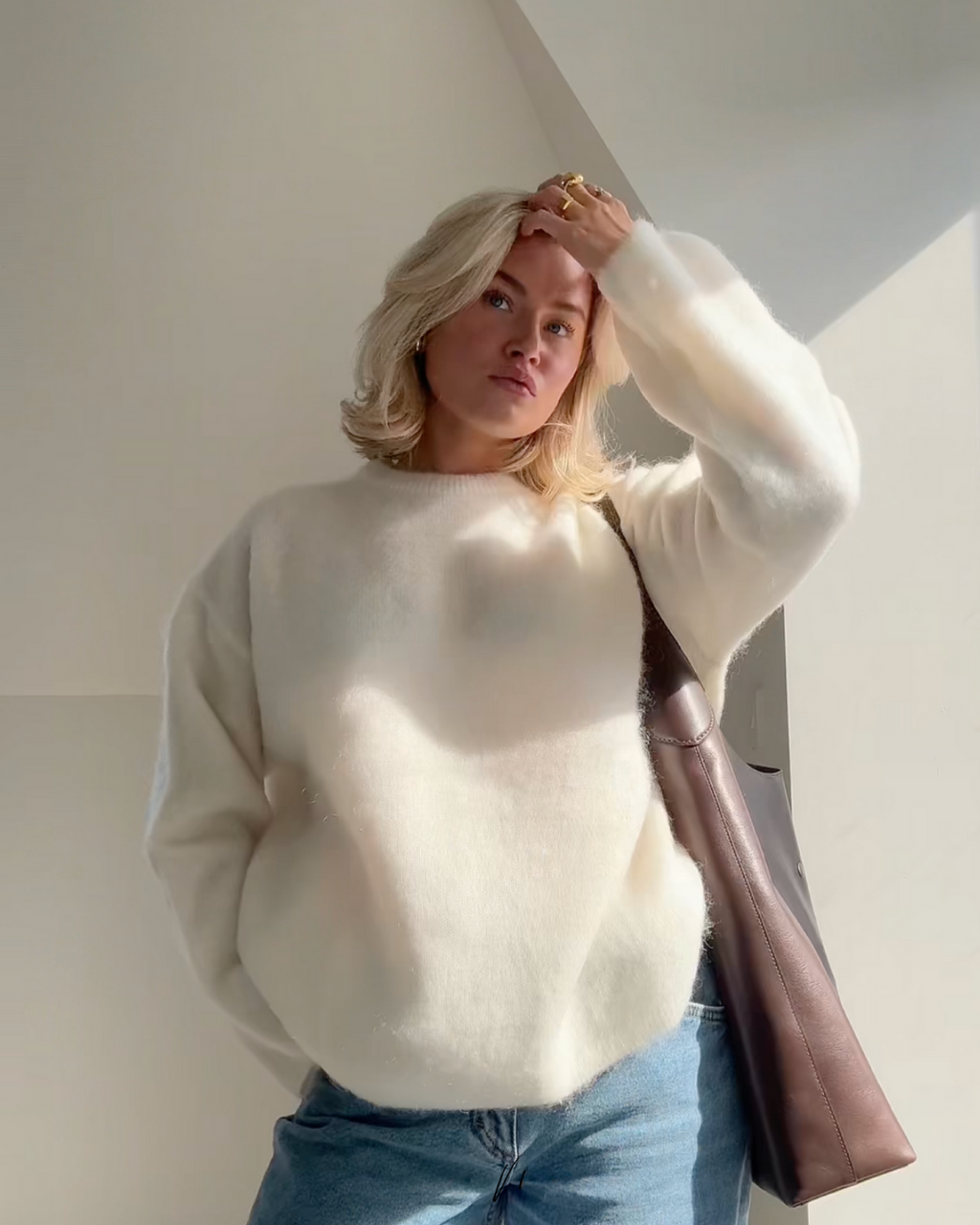 GR | Mohair blend pullover with round neck
