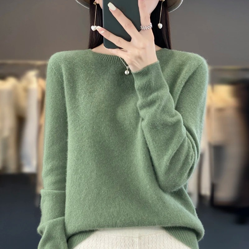 GR | Cashmere Pullover Damen Stilvoller Rundhals, Weich & Komfortabel