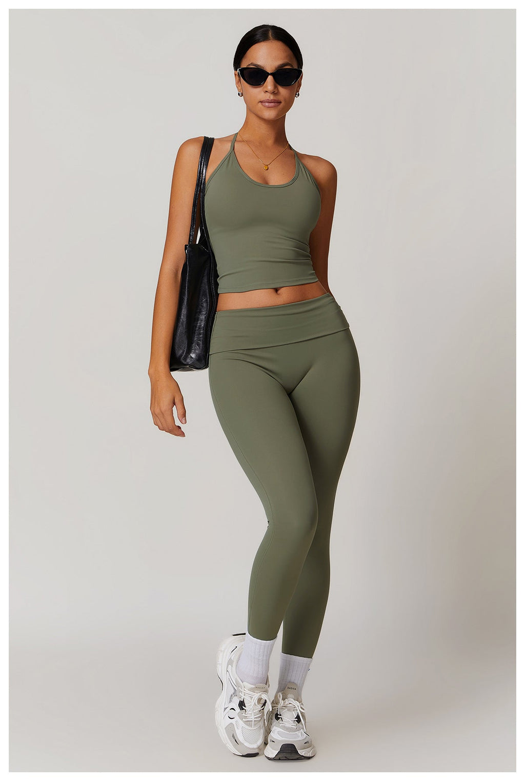 GR | Trendige Fitness Schnell-Trocknend Yoga-Hose mit Falten