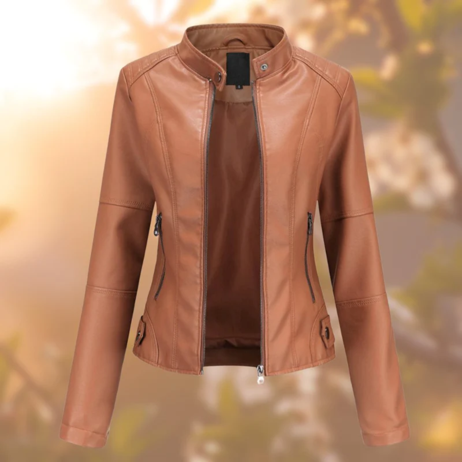 GR | Comfortable leather jacket with full sleeves