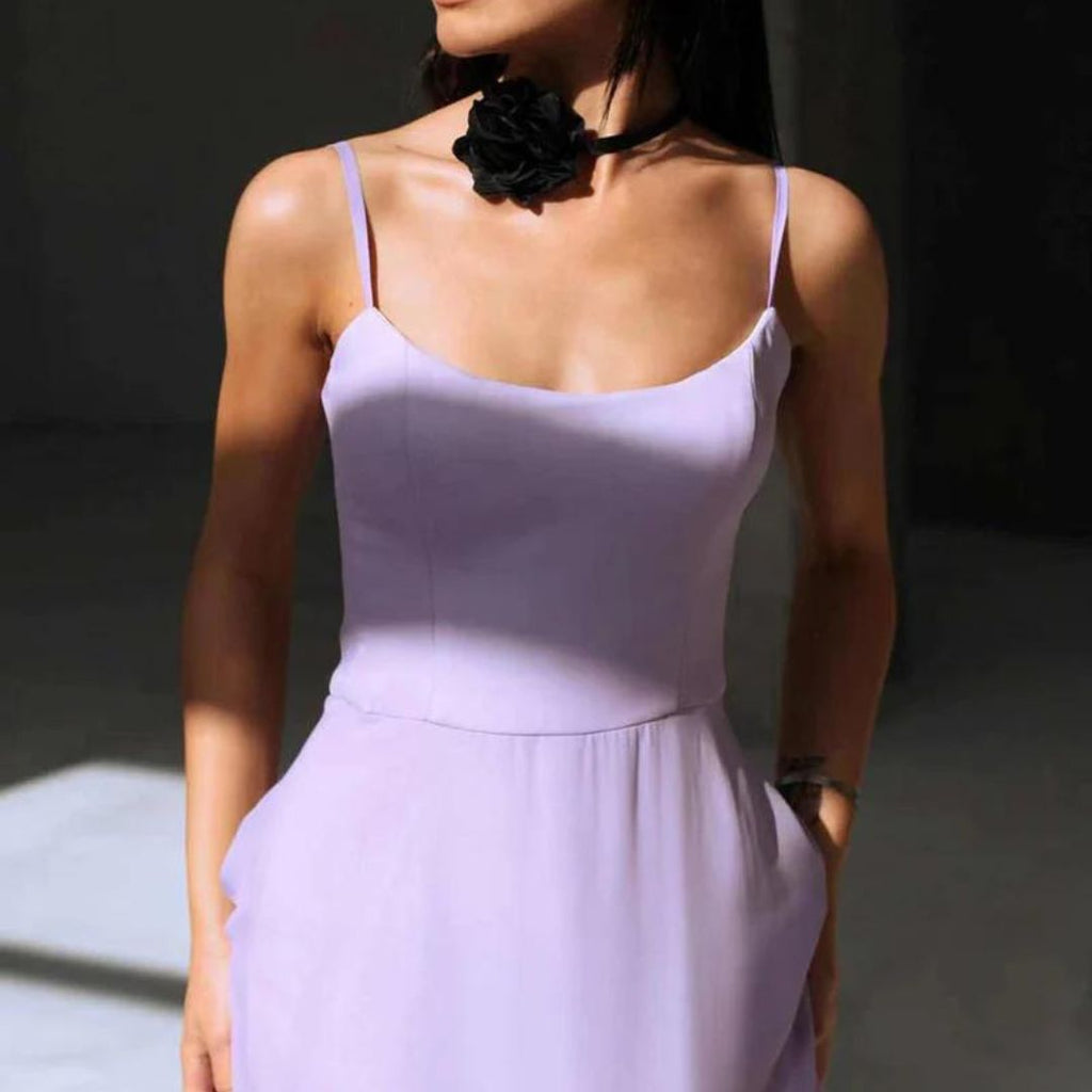 GR | Volant-Bustier-Midikleid