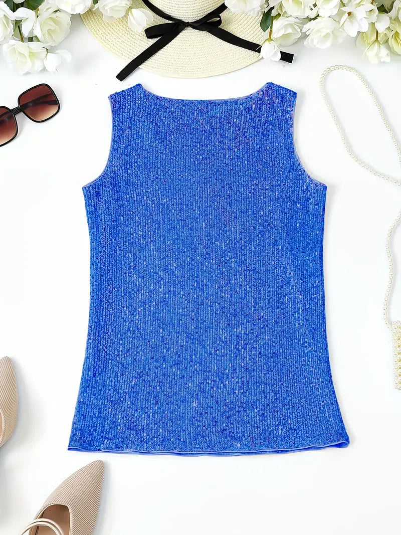 GR | Elegant sleeveless top with sequins