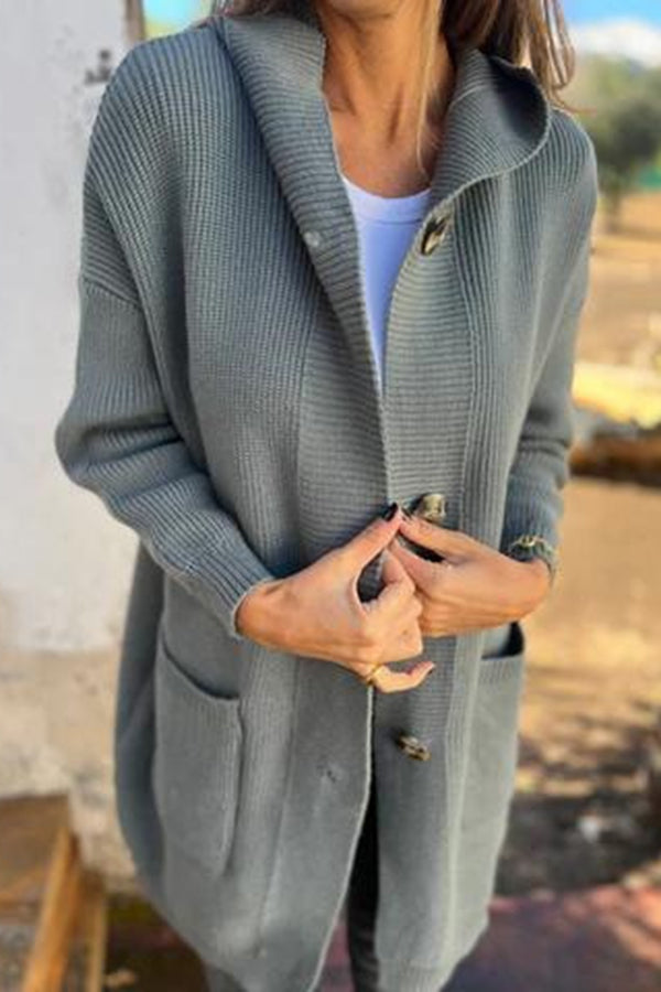 GR | Lässiger Herbst Strickcardigan mit Kapuze für Frauen