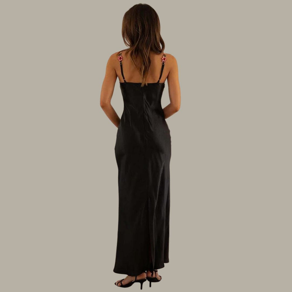 GR | Embroidered satin dress