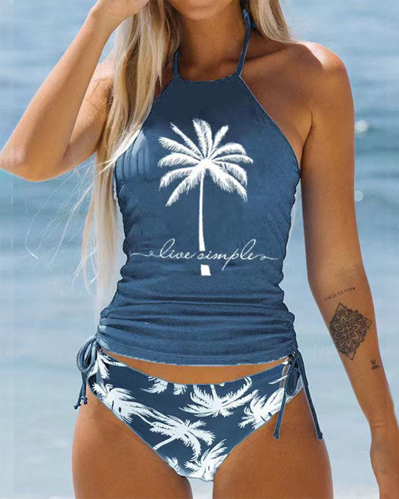 GR | Swimsuit set with palm motif