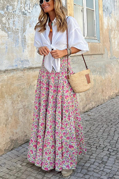 GR | Sommer Lange Röcke Boho Print