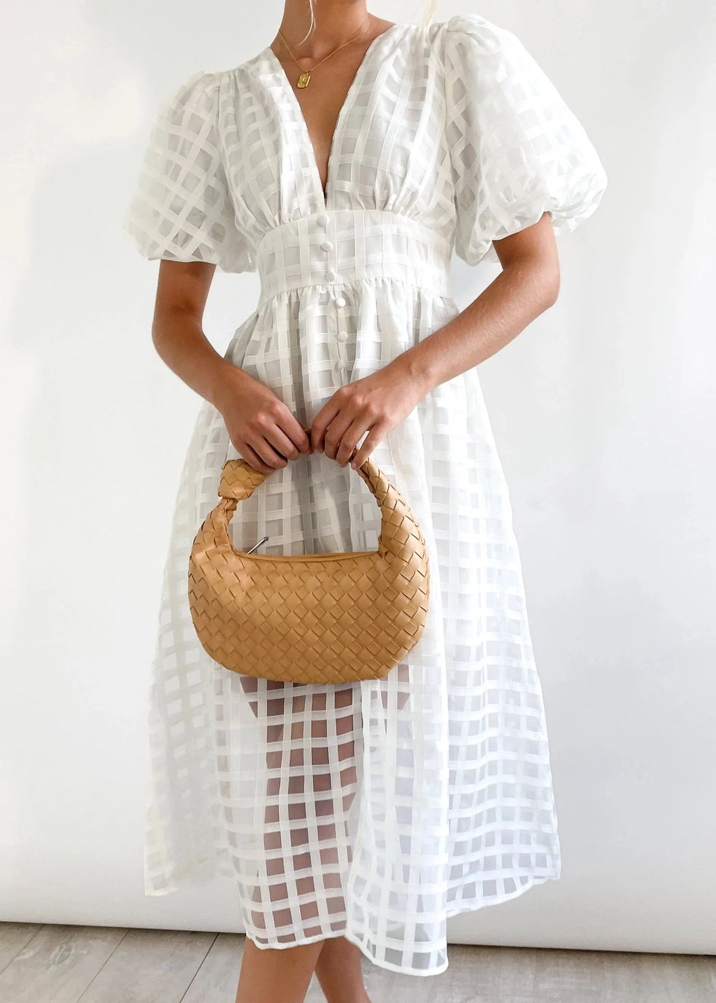 GR | Midikleid mit Puffärmeln