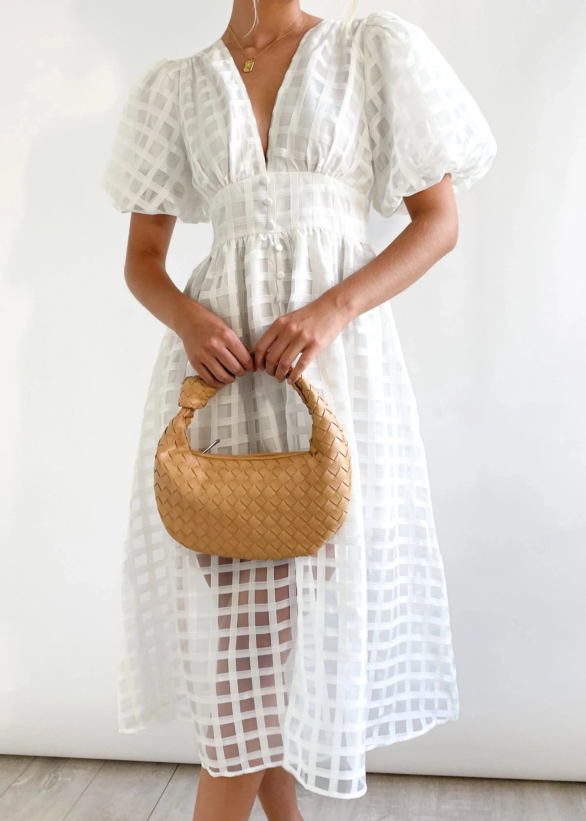 GR | Midikleid mit Puffärmeln