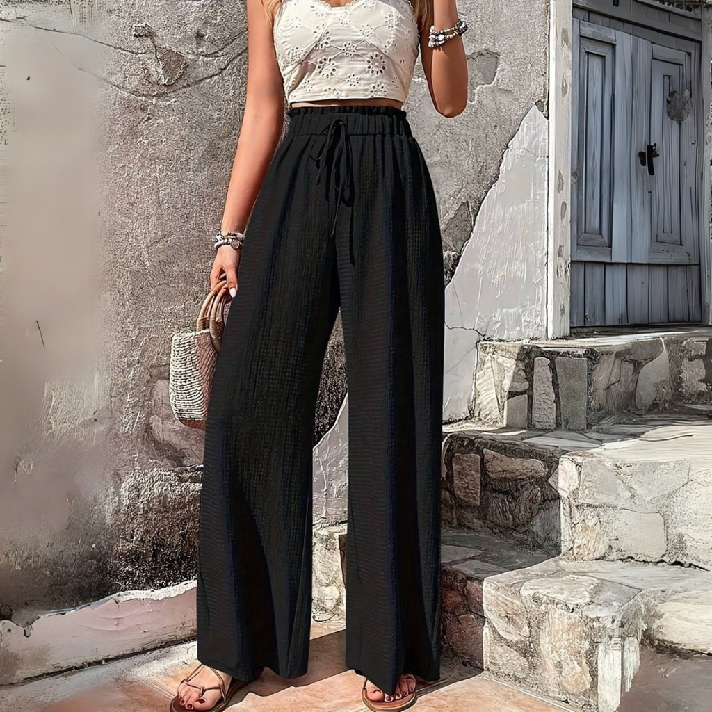 GR | Elastic Wide Leg Trousers for Women