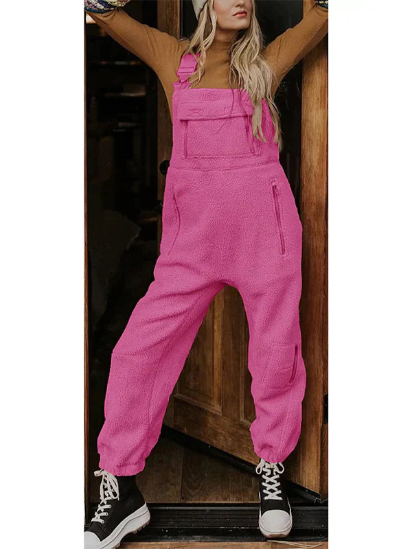 GR | Women's Fleece Thermal Overall with Zippered Pockets 