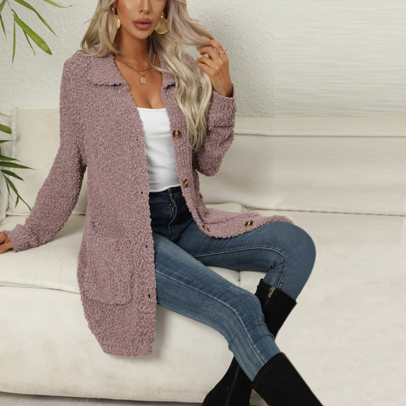 GR | Lässiger Einfarbiger Cardigan