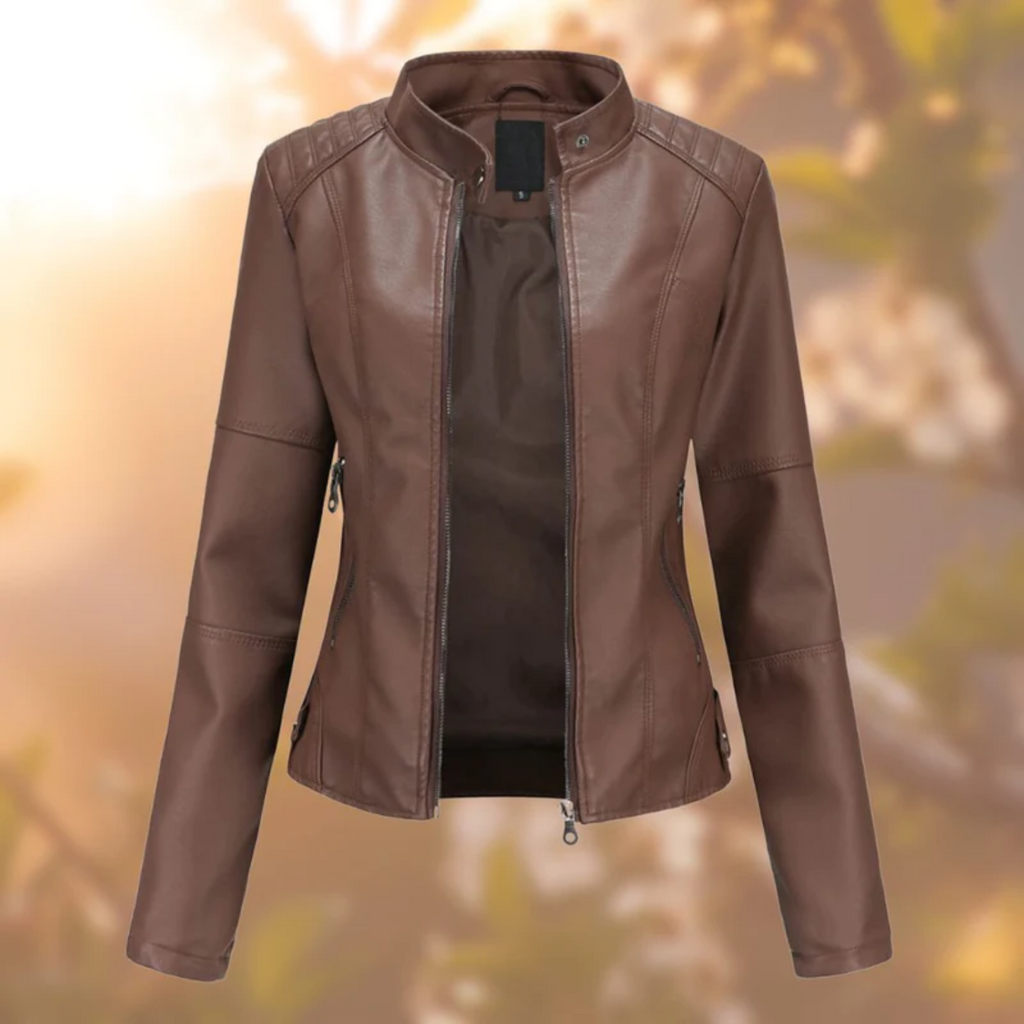 GR | Comfortable leather jacket with full sleeves