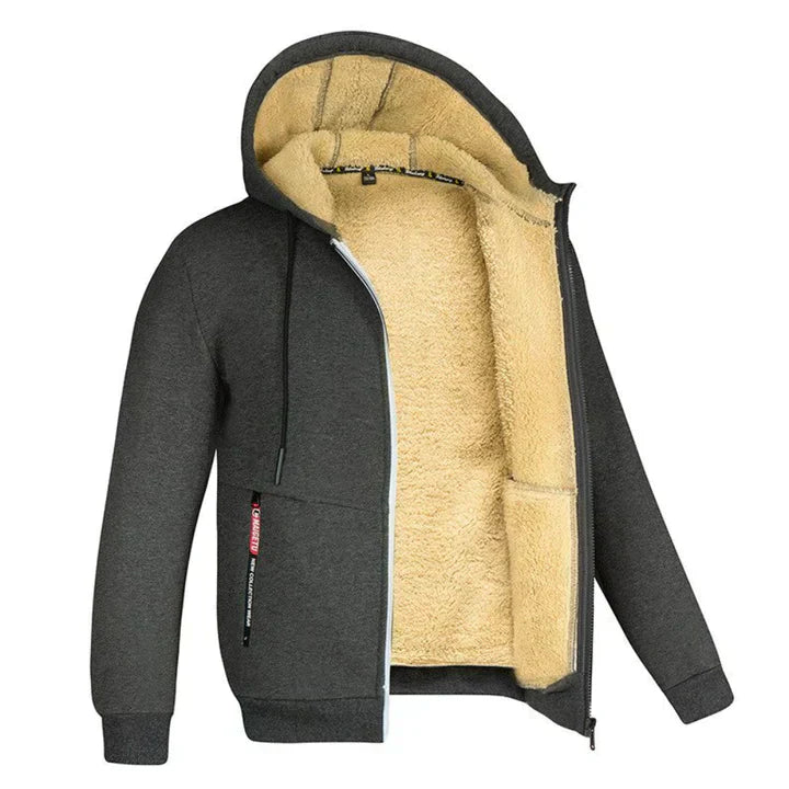 GR | Fleece-lined zip hoodie