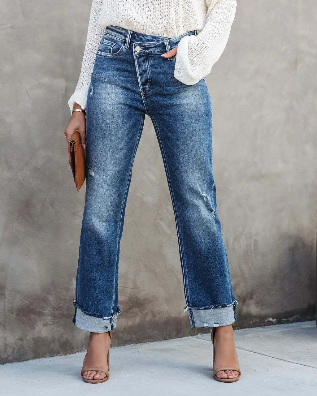 GR | Trendy Jeanshose mit Hoher Taille