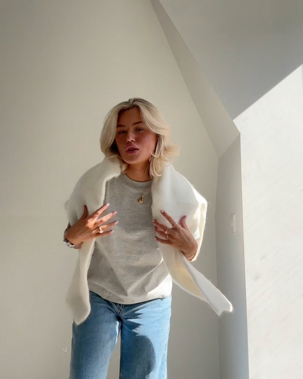 GR | Mohair blend pullover with round neck