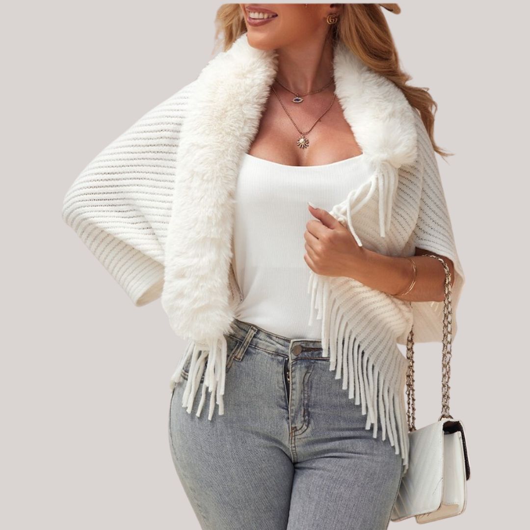 GR | Kragen Schal Poncho Strickjacke