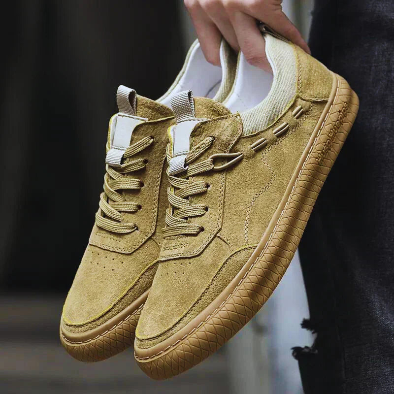 GR | Suede Sneakers with Textured Sole