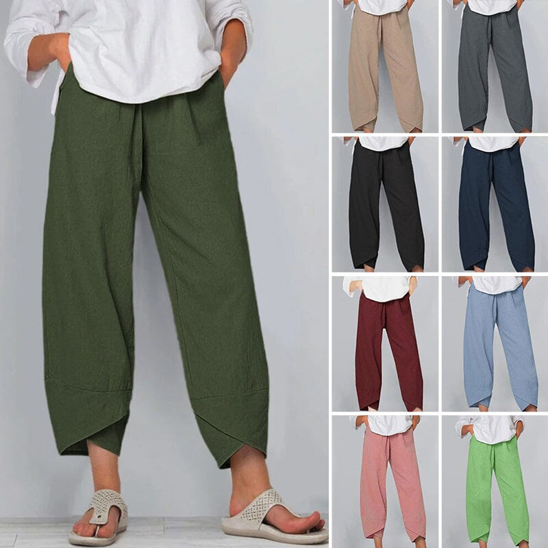 GR | Women's Trousers Lightweight Cotton and Linen Women's Summer Comfort
