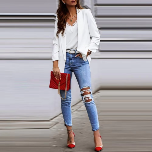 GR | Stylish women's blazers with single button closure, ideal for work