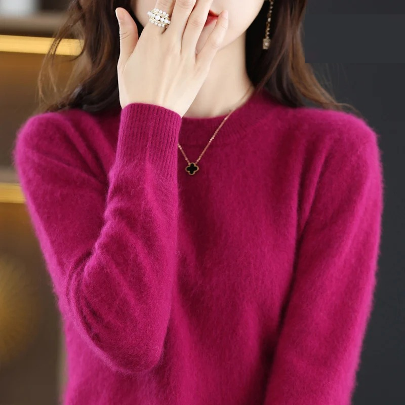 GR | Women's Cashmere Sweater, Luxurious Round Neck, Soft & Fashionable