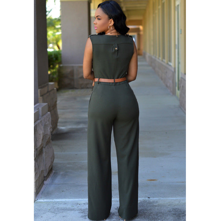 GR Women's Fashion Jumpsuit with One-Piece Trousers