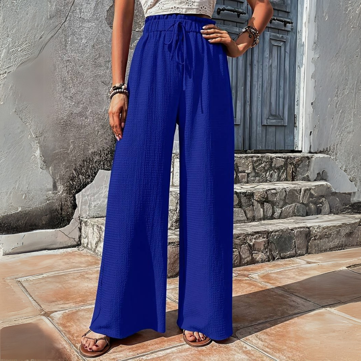 GR | Elastic Wide Leg Trousers for Women