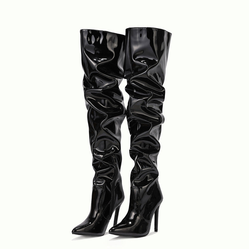 GR | Knee-high long boots for women with super high heels for parties