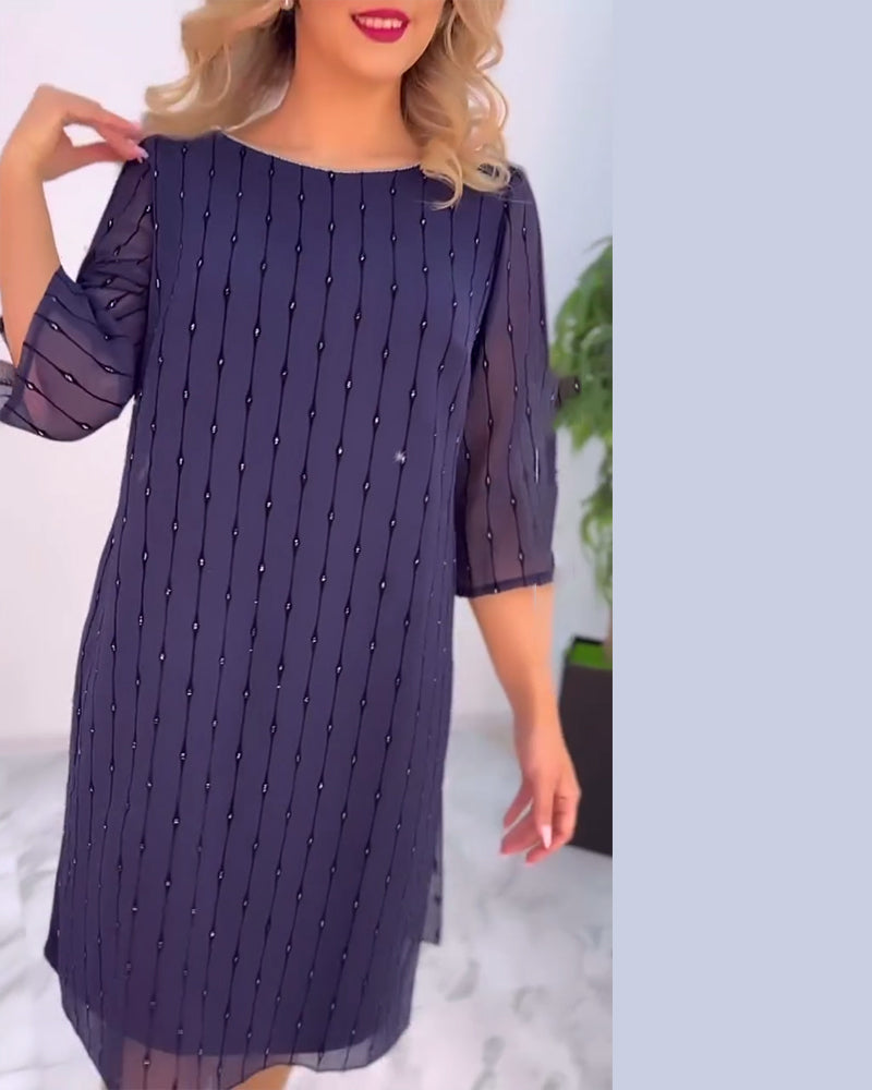 GR | Dress Solid Color Pleated